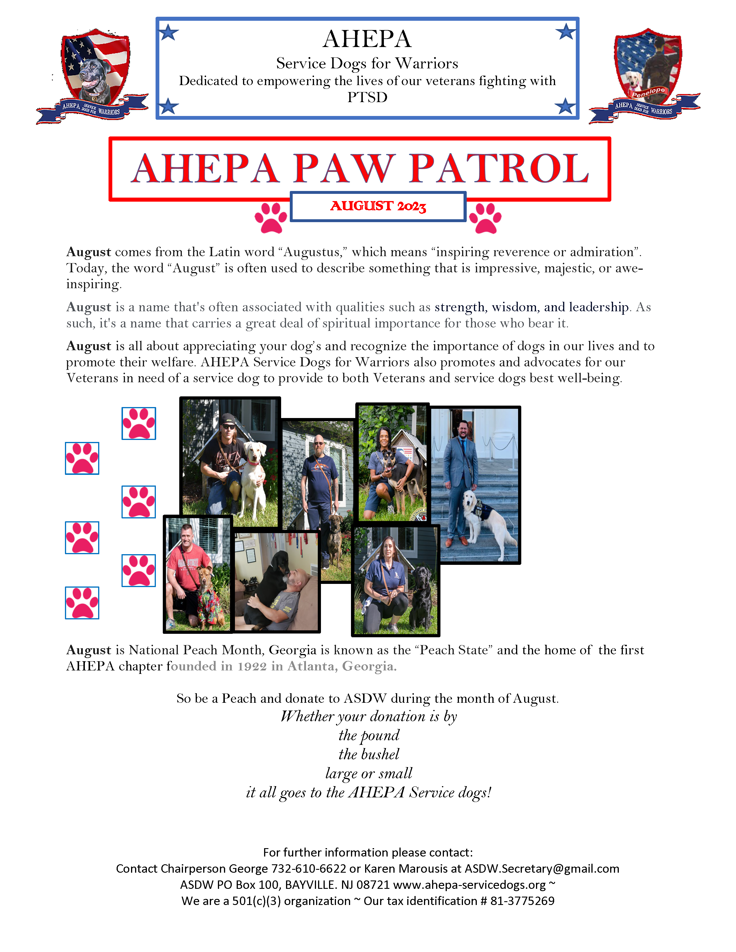 AHEPA Service Dogs for Warriors